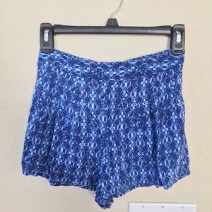 ❤️SOFT BLUE COTTON SHORT-SHORTS TRIBAL PATTERN S